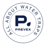 Prevexin logo All about water traps -tekstillä.