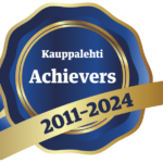 Blue Kauppalehti Achievers 2011-2024 seal.